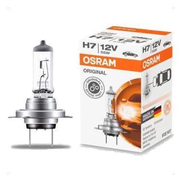 Imagem de Lâmpada h7 osram original 12v 55w halógena, Único, Única