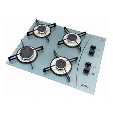 Imagem de Fogão Cooktop a gás DeD 4 bocas Prata - Acendimento automático - D&D M