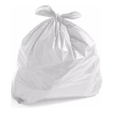 Imagem de Saco de Lixo 40 Litros Branco para Descarte Doméstico e Comercial com 100 Unidades Higi...