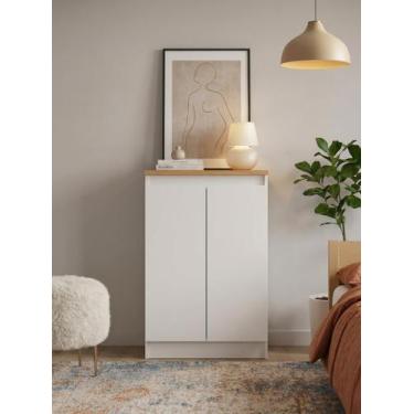 Imagem de Armário Lateral cabeceira organizador quarto estetico minimalista com 