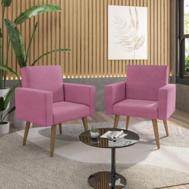 Imagem de Kit 2 Poltronas Decorativas Lina Recepção Salão De Beleza - Móveis Maf