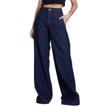Imagem de Calça Jeans Sawary Wide Leg - 282832 - Azul médio 44-Feminino