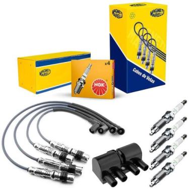 Imagem de Kit Vela Cabo Bobina Celta 1.0 1.4 8V 2000 a 2006 Gasolina - Magneti M