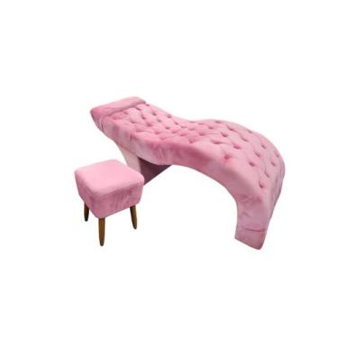Imagem de Kit Maca Curva Estética Com Banqueta Capa Para Salão Sobrancelha Cílio