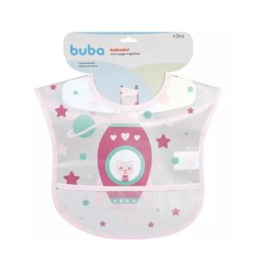 Imagem de Babador Bebê Impermeável Pega Migalhas Bolso Plástico BUBA, Foguete Ro