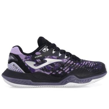 Imagem de Tênis Joma Point Lady - Clay Saibro - Preto e Roxo, 39
