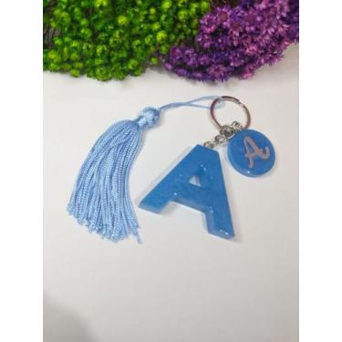 Imagem de Chaveiro letra a - azul - THATY CARDOSO