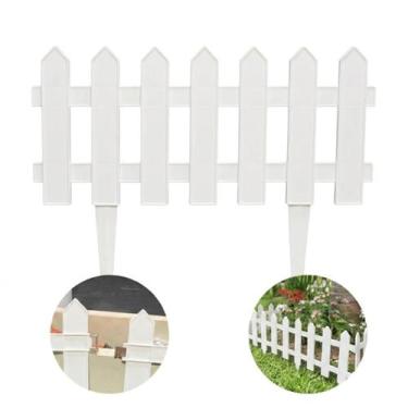 Imagem de 6 Cerquinhas de Jardim Decorativa Plástico 2,4 mts Linear - - UNI ECOM