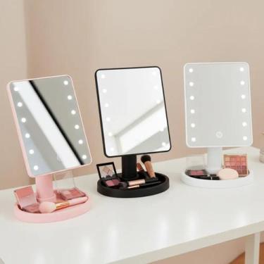 Imagem de Espelho Maquiagem LED Com Luz Touch Para Estética Beleza - Rick Import