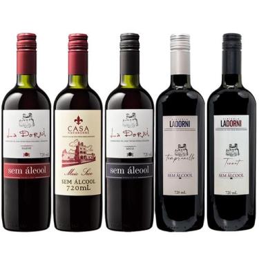 Imagem de caixa amostras 5 unidades vinho sem álcool - La Dorni
