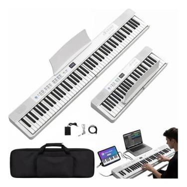 Imagem de Piano Elétrico De Indução Dobrável De 88 Teclas Com Pedais - VEDO, Bra