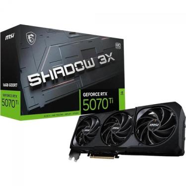 Imagem de Placa de Vídeo MSI NVIDIA GeForce RTX 5070 Ti Shadow 3X OC, 16GB, GDDR