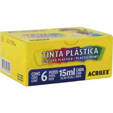 Imagem de Tinta Plástica 6 Cores 15ML Pacote com 12 - Acrilex