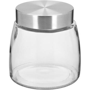 Imagem de Pote Home&Co 12x12cm Vidro Transparente 800ml para Cozinha Armazenamen