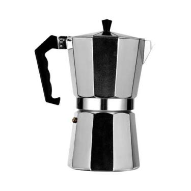 Imagem de Cafeteira Moka Clássica De Alumínio Para Fogão Com Peças De Reposição 