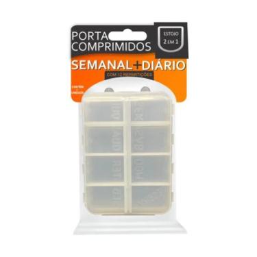 Imagem de Porta Comprimidos Semanal Cristal com 8 Repartições 3B