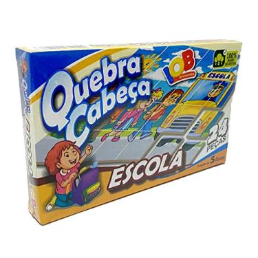 Imagem de Quebra Cabeça Escola Educacional 24 Peças Madeira Ajuda a Desenvolver o Cognitivo e Melhora a Atenção - 38777