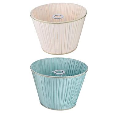 Imagem de Abajur de mesa, abajur de tecido 2 PCS E27 abajur, para quarto de sala de estar