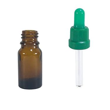 Imagem de Frasco de Vidro Âmbar 15ml conta gotas (20 Pecas) Cor:Verde Folha