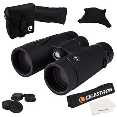 Imagem de Celestron – Binóculos TrailSeeker 8 x 42 – Ótica totalmente multi-revestida – Binóculos para adultos – Prismas BaK-4 revestidos de fase e dielétrico – Impermeável e à prova de neblina – Proteção de borracha – Foco de 1,8 m