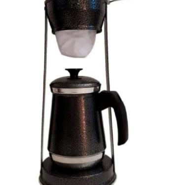 Imagem de Bule Com Mancebo Retro Coador De Cafe Em Alumínio