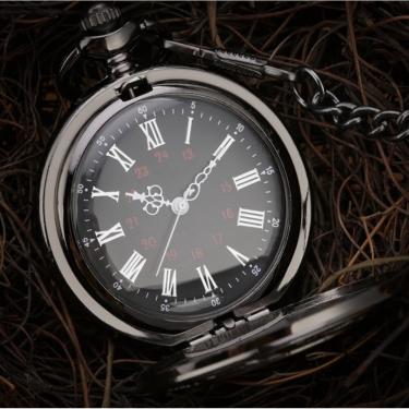 Imagem de Relógio de bolso de quartzo steampunk vintage c/pingente e colar