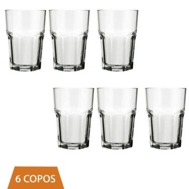 Imagem de Conjunto 6 Copo Bristol Transparente 200ml Vidro Drinks