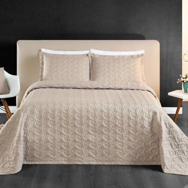 Imagem de Cobre Leito Casal Florency Micropercal 200 Fios 3 Pçs Caqui