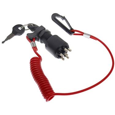 Imagem de Conjunto de interruptor e chave de ignição Yixin 175974 5005801 com cordão de segurança para motor externo OMC Johnson Evinrude 40-200HP
