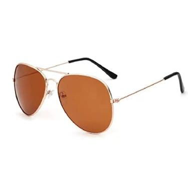 Imagem de Óculos de Sol Espelho Para Mulheres Óculos Retro Óculos de Sol Feminino Pontos de Metal Óculos de Sol Lunettes femme oculos UV400, Marrom, MULTI