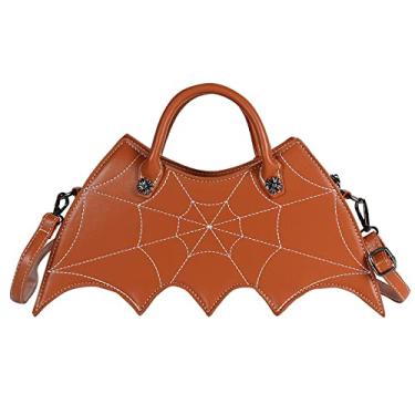 Imagem de Aobiono Bolsa de asa de morcego gótica Y2K Teia de Aranha Bolsa tiracolo Kawaii Dark Academia Emo Grunge Alt Estética, Marrom, Large, Mochilas de Viagem