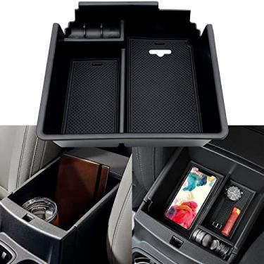 Imagem de JOJOMARK Compatível com Ford Ranger 2019, 2020, 2021, 2022, 2023, organizador de console central, caixa de armazenamento interna, bandeja de armazenamento secundária