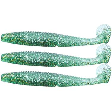 Imagem de Isca de pesca artificial Minnow isca 3 peças isca artificial para peixe(#3 Prata Verde)