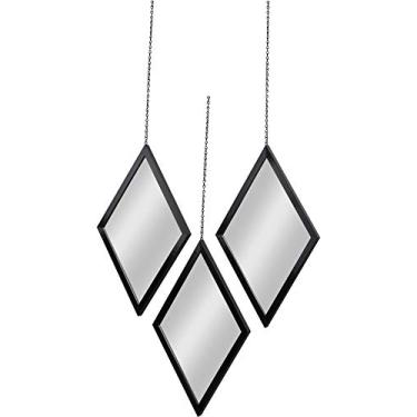 Imagem de Quadro Espelho Trapani Conjunto 3 Peças (PL) BW QUADROS, Preto