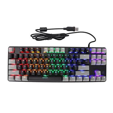 Teclado mecânico universal de jogos 104 teclas retroiluminado teclado USB  com fio para digitação de escritório e jogos