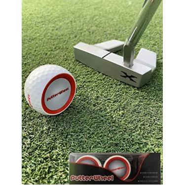 Imagem de O auxílio de treinamento PutterWheel Golf Ball Putting (pacote com 2) fornece feedback instantâneo sobre o contato, alinhamento e qualidade do seu curso de putting – Prática de colocar e melhorar o seu jogo inclui ferramenta de alinhamento