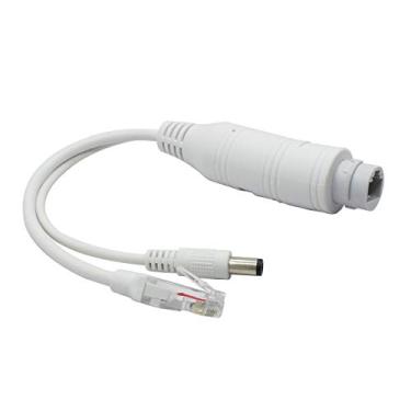 Imagem de Adaptador divisor PoE ANVISION Active 48V para 12V à prova d'água, compatível com IEEE 802.3af 10/100Mbps, saída DC 12V para câmera IP AP Voip Phone e mais, branco