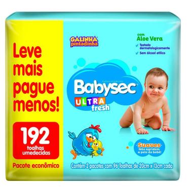 Imagem de Toalha Umedecida Babysec Galinha Pintadinha Com 192 Unidades