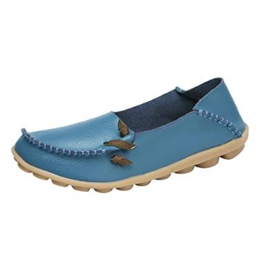 Imagem de Sandálias femininas de caminhada respiráveis com cadarço sapatos casuais sandálias femininas (azul celeste, 8)
