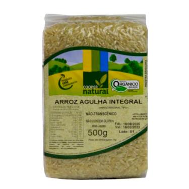 Imagem de Arroz Agulha Integral Orgânico Coopernatural 500g