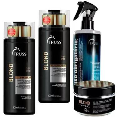 Imagem de Truss Blond - Shampoo 300ml + Condicionador 300ml + Máscara 150G + Uso