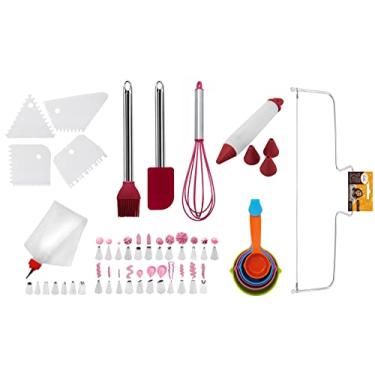 Imagem de Kit Confeitaria Master 42 Peças Bicos Raspadores Nivelador e Utensílios Silicone Elite - Yangzi