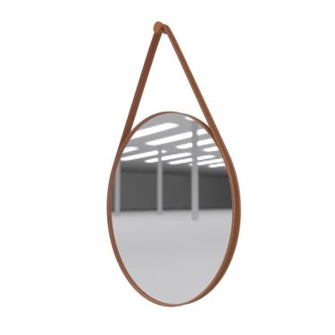 Imagem de Espelho Decorativo Redondo Banheiro De Parede - Caramelo