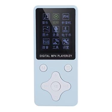 Imagem de Tomada de Placa de Parede, Mini Player Portátil USB Digital MP3 MP4 Com Suporte para Cartão TF de 32 GB Com Fone de Ouvido Azul Claro (Azul claro)