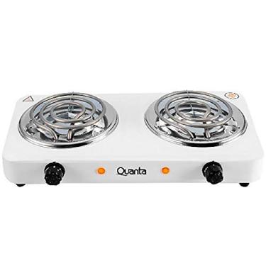 Imagem de Fogareiro Fogão Elétrico Portátil 2 Bocas Qtfge4040 2000W 110V Branco