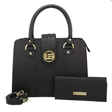 Imagem de KIT BOLSA C/DIVISÓRIA E ALÇA TRANSVERSAL E CARTEIRA FEMININA MEGA PROMOCAO ! (PRETO)