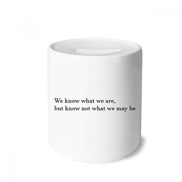 Imagem de DIYthinker We Know Not What We May Be Money Box caixa de cerâmica porta-moedas presente de cofrinho