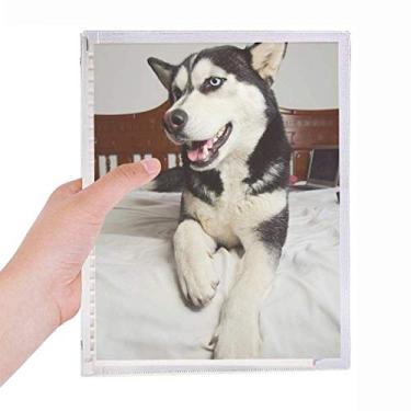 Imagem de Caderno com imagem Husky para quarto de cães, folhas soltas, diário recarregável, papelaria