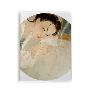 Imagem de Caderno de pintura de beleza tradicional chinesa branca capa de goma Diário capa macia