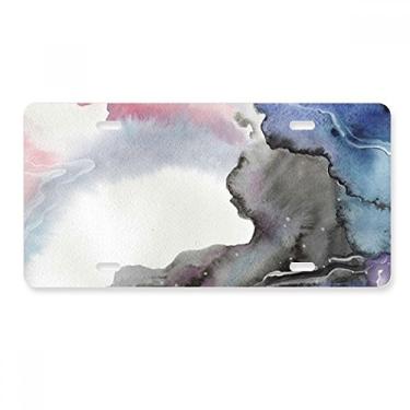 Imagem de DIYthinker Tinta aquarela, sombreamento, placa abstrata, decoração de carro, acessório de aço inoxidável